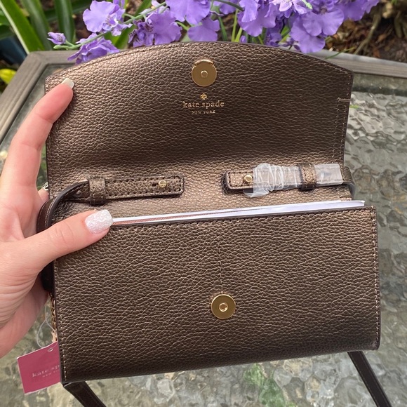 Kate Spade Copper Metallic Wallet Chain Crossbody - Picture 7 of 16
